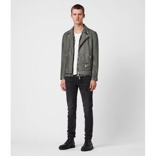 AllSaints MILO LEATHER BIKER JACKET 小羊皮騎士皮衣