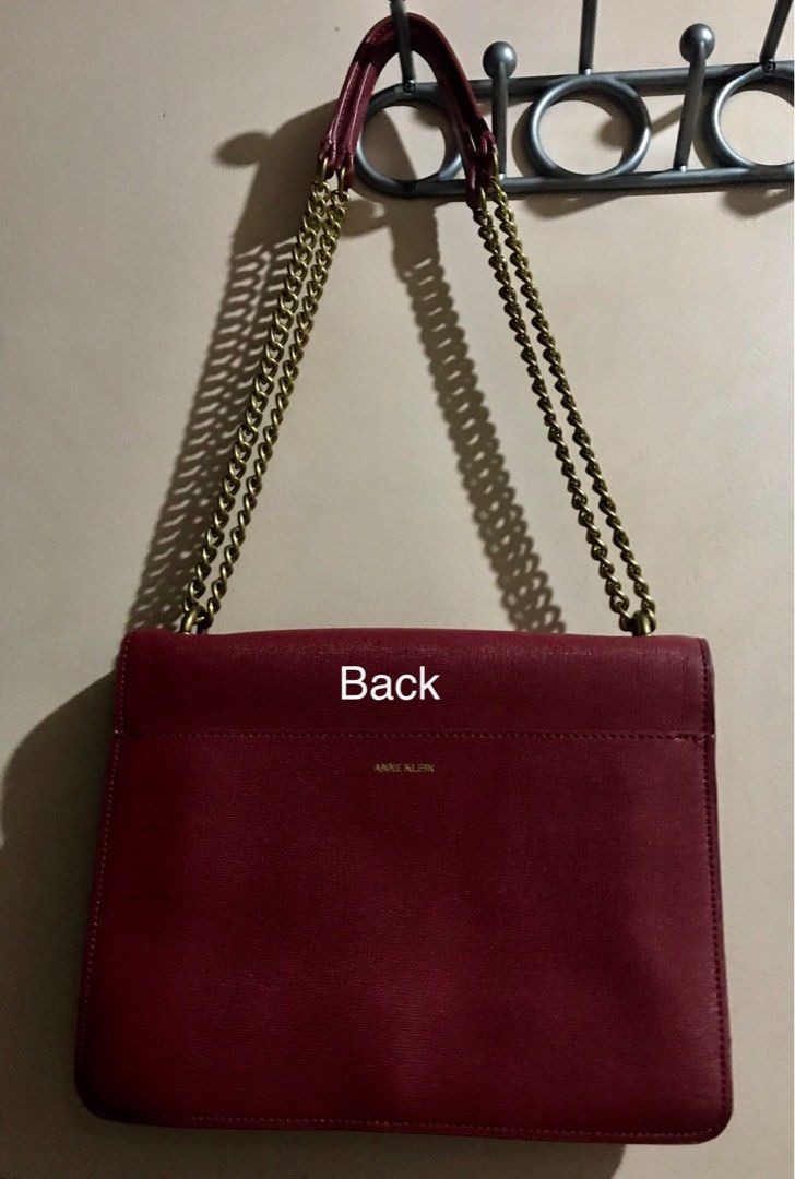 Designer ANNE KLEIN Red Mock Croc Leather Like Shoulder Handbag Tote Grab  Bag | eBay