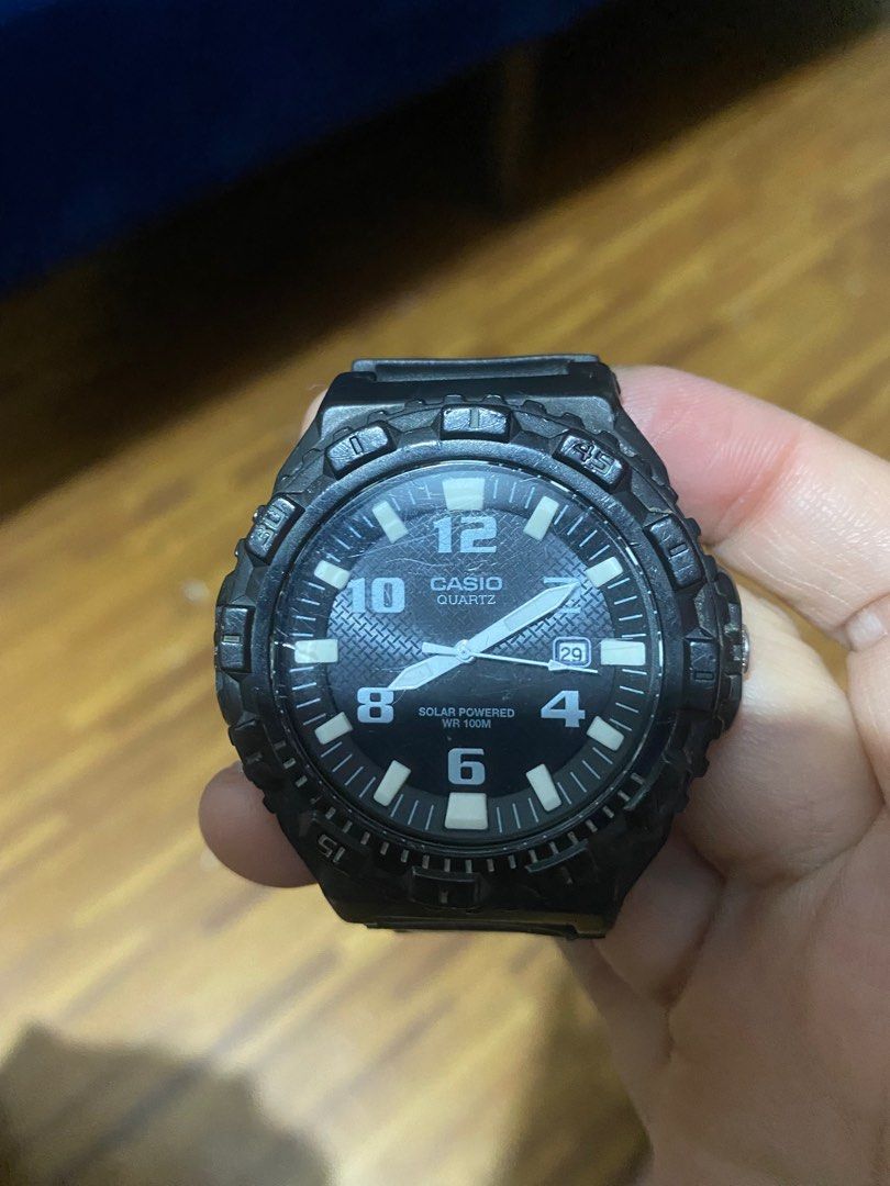 Casio quartz outlet solar powered wr100m