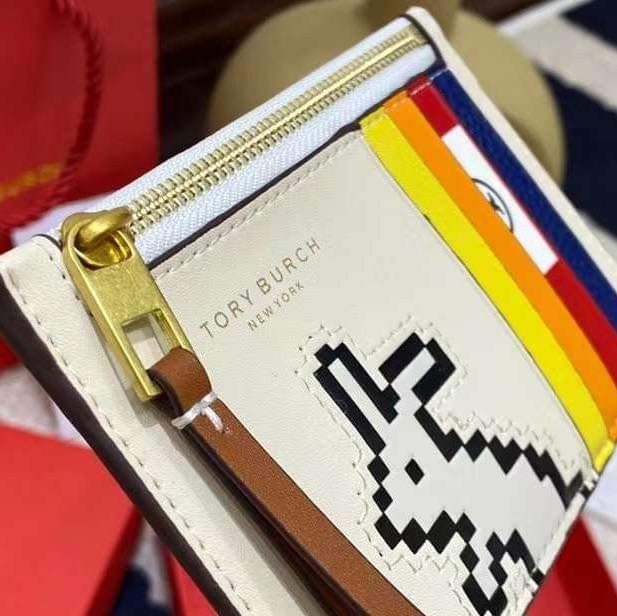 Authentic Tory Burch CNY Rabbit Rainbow Card Case