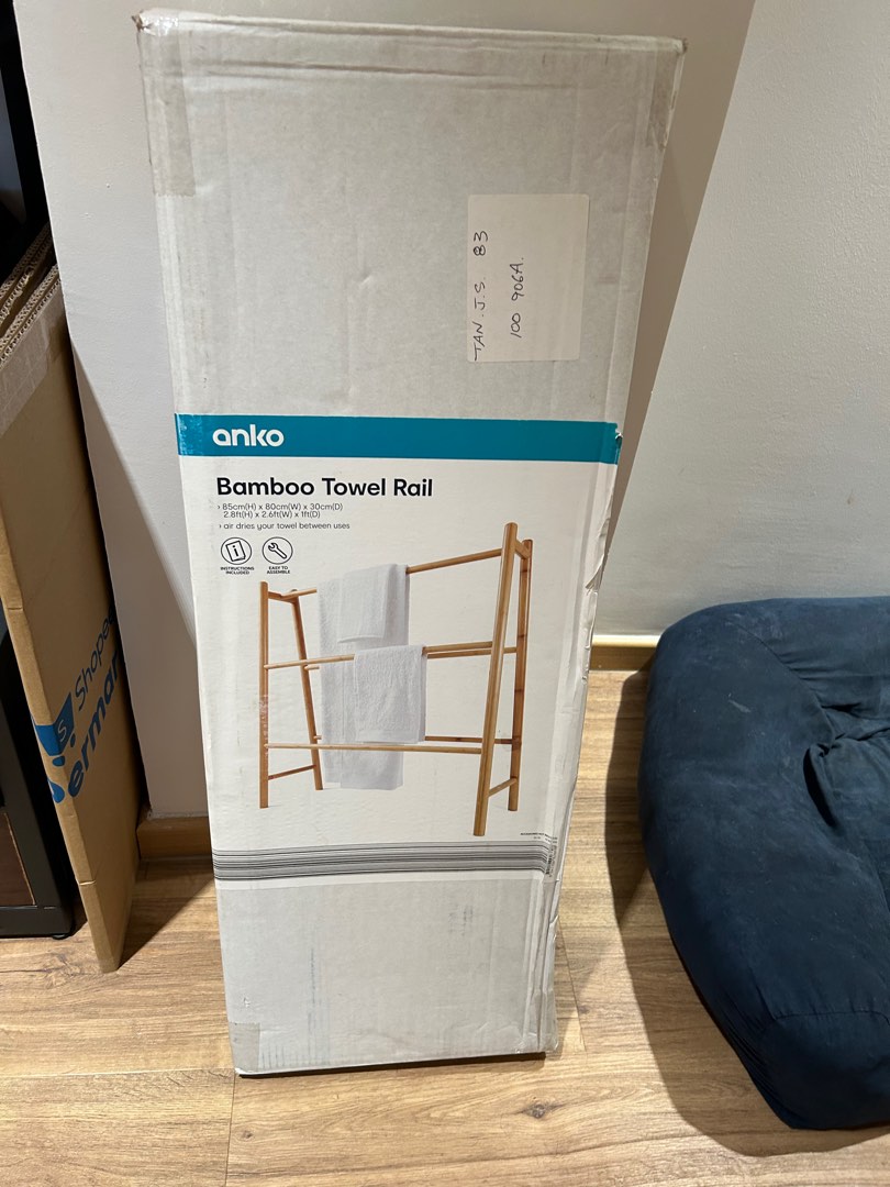 Bamboo Towel rack, Furniture & Home Living, Bathroom & Kitchen Fixtures