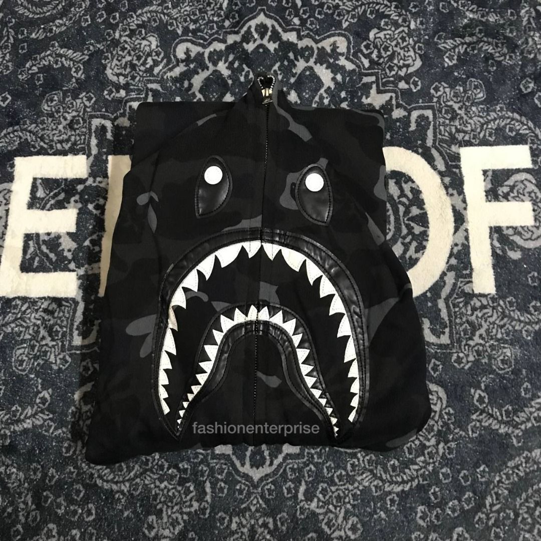 Bape x Neighborhood NBHD Camo Shark Hoodie, Men's Fashion, Tops & Sets, Hoodies on Carousell