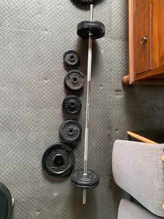 Barbell and assorted weights