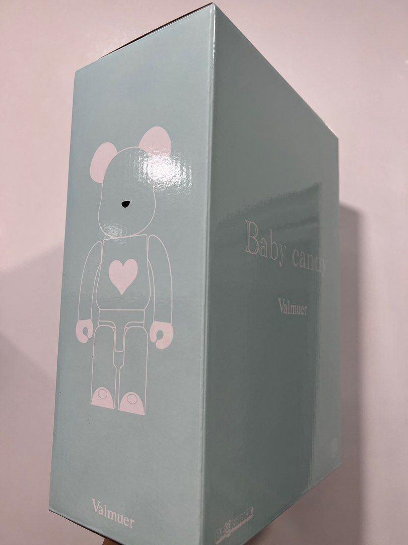 Bearbrick 400% + 100% Baby Candy Valmuer Baby Blue with fur 有毛毛