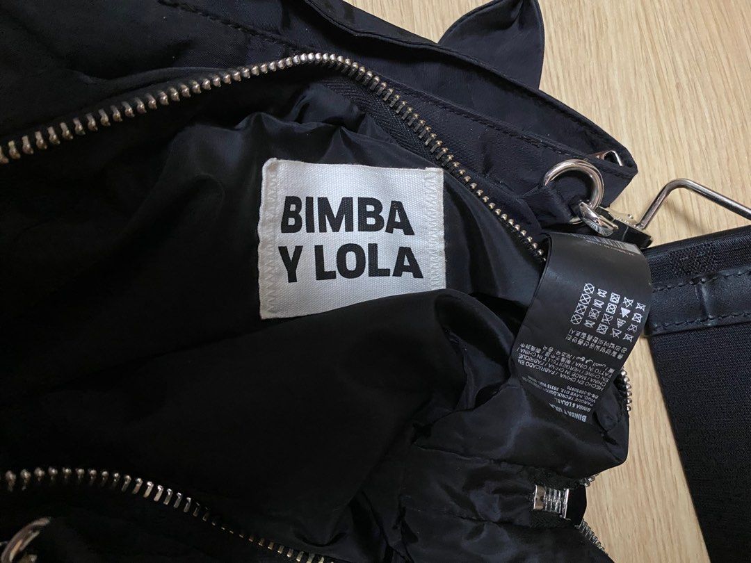 Bimba y Lola large Chimo logo shopper bag, Black