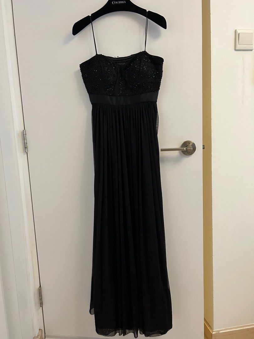 Black sequin evening gown, Women's Fashion, Dresses & Sets, Evening dresses & gowns on Carousell