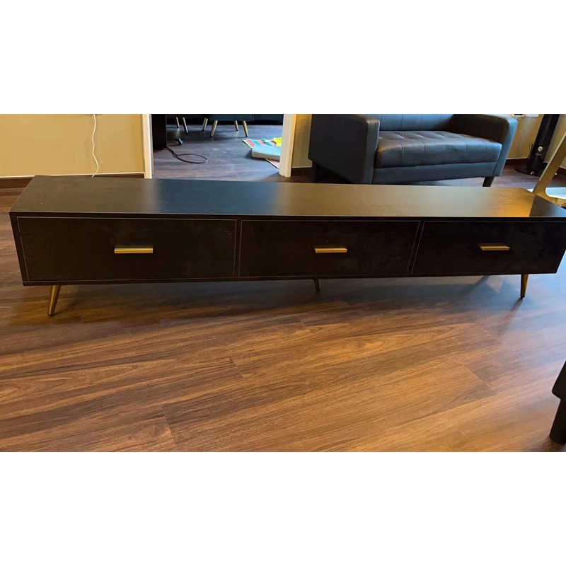 Black TV Table COD TV Console Floor Free Install, Furniture