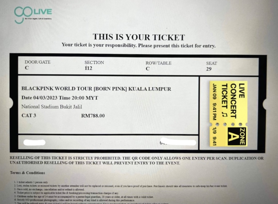 BLACKPINK WORLD TOUR MALAYSIA 2023, Tickets & Vouchers, Event Tickets