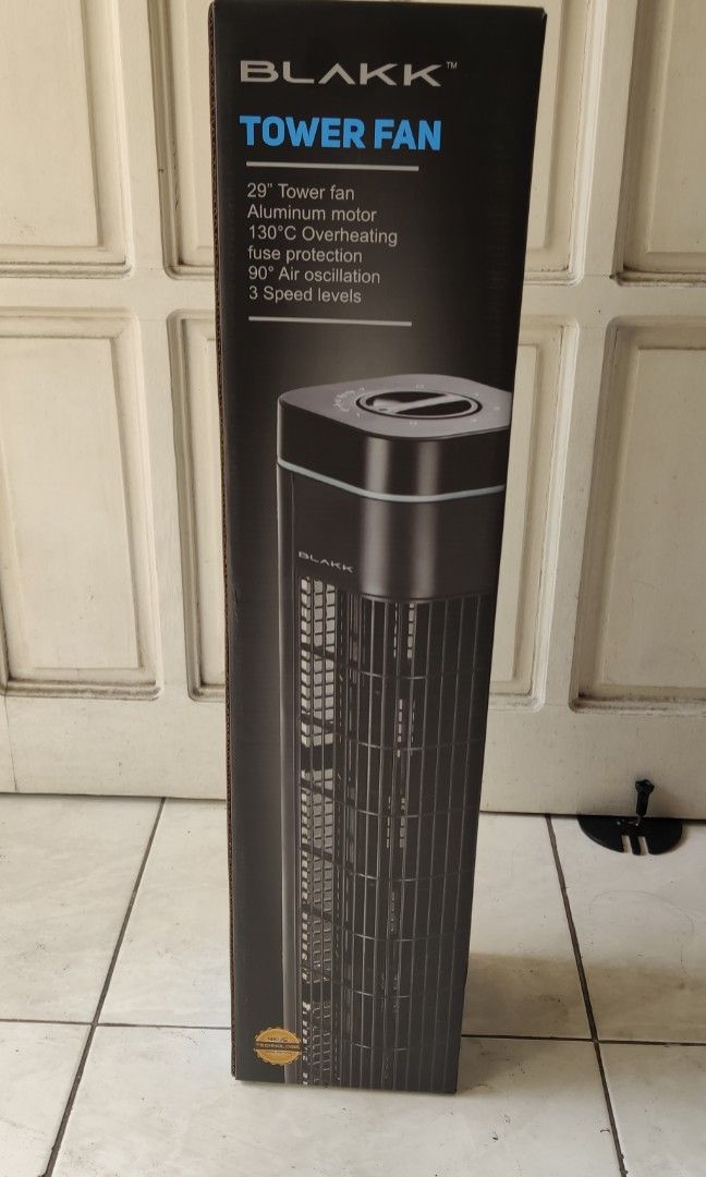 Blakk Tower Fan 29", Furniture & Home Living, Lighting & Fans, Fans on