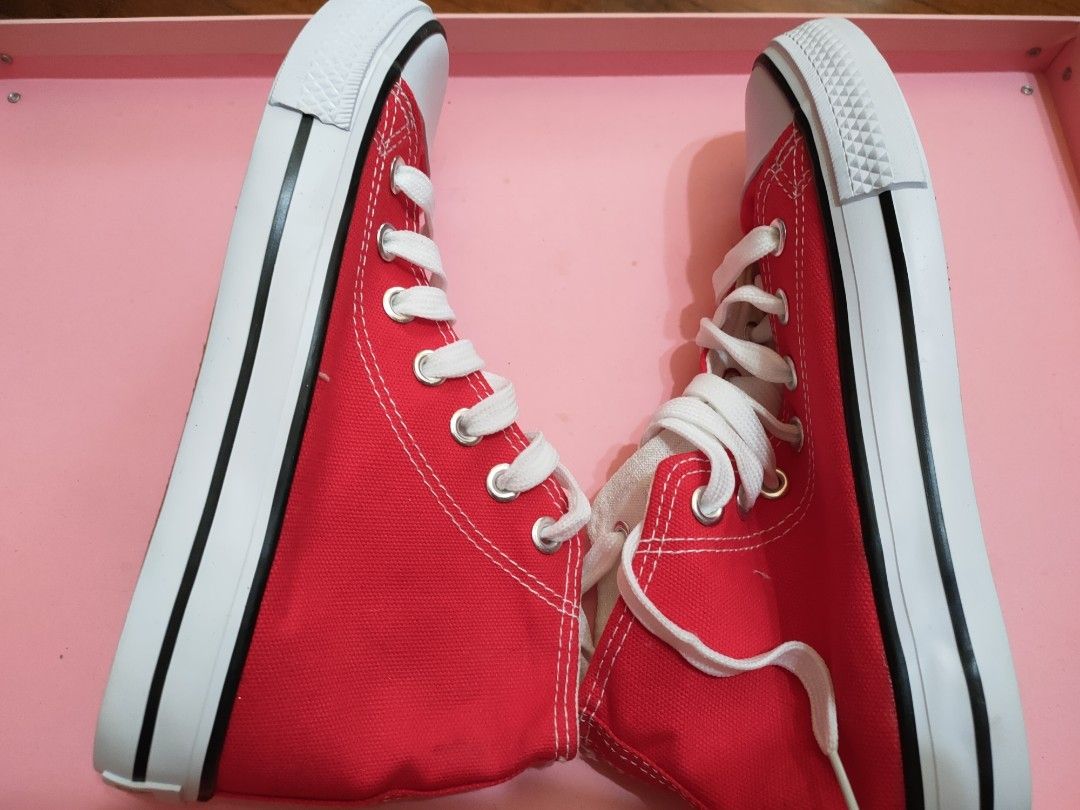 Red white and blue canvas shoes online