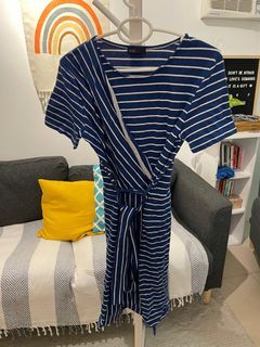 Blued Striped Dress