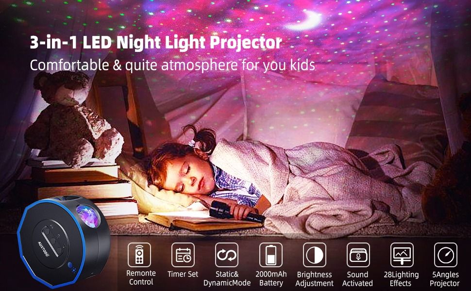 Jbonest night light shop projector