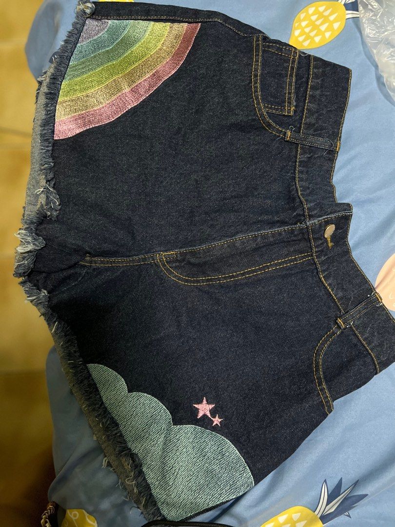 Rainbow jean new arrivals shorts