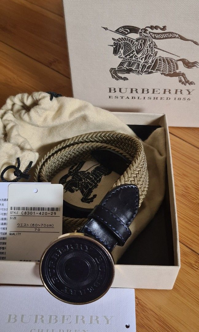 Boys burberry belt best sale