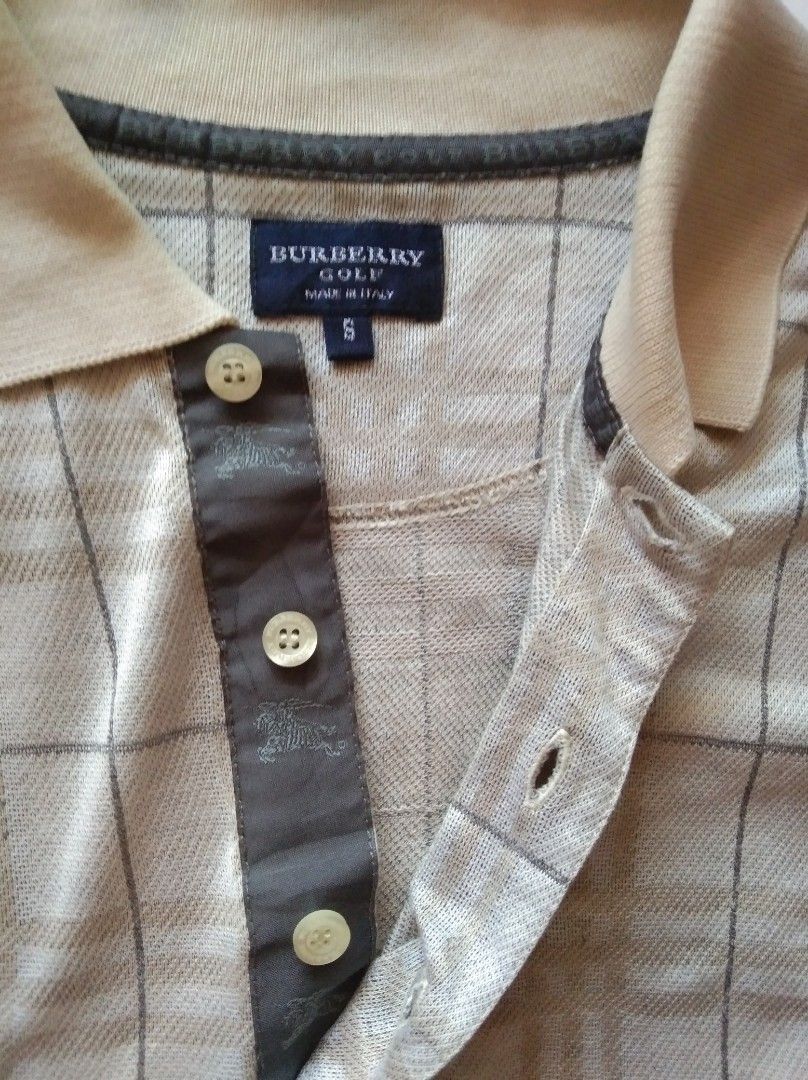 Burberry golf polo shirt stripes, Men's Fashion, Tops & Sets, Tshirts