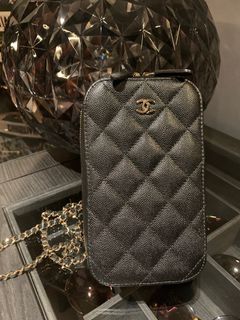 chanel phone holder with chain