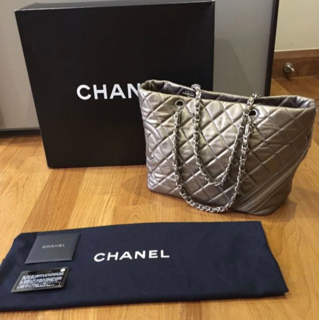 Chanel Metallic Shopper Tote Bag, Luxury, Bags & Wallets on Carousell