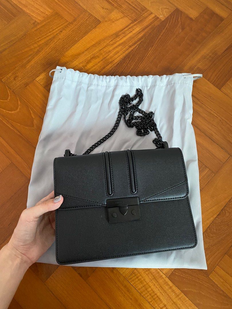 Push lock shoulder bag charles keith store