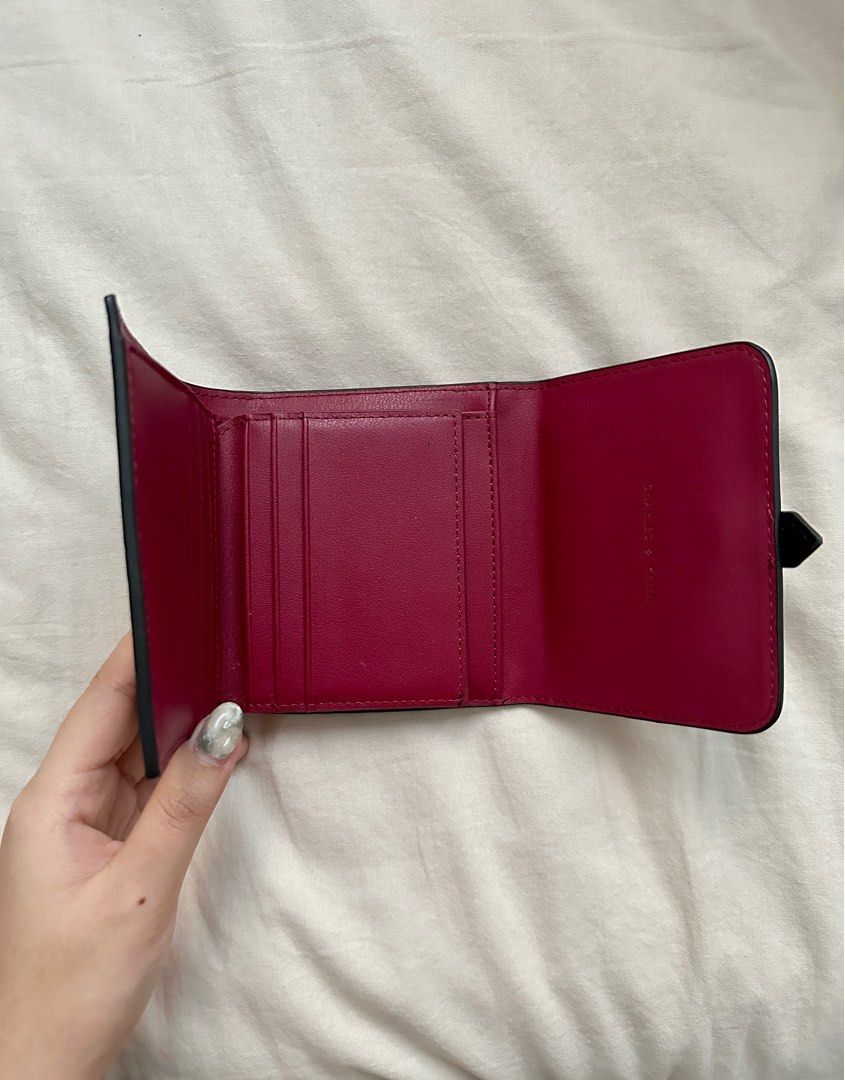 Charles and Keith Croc Effect Small Wallet, Women's Fashion, Bags