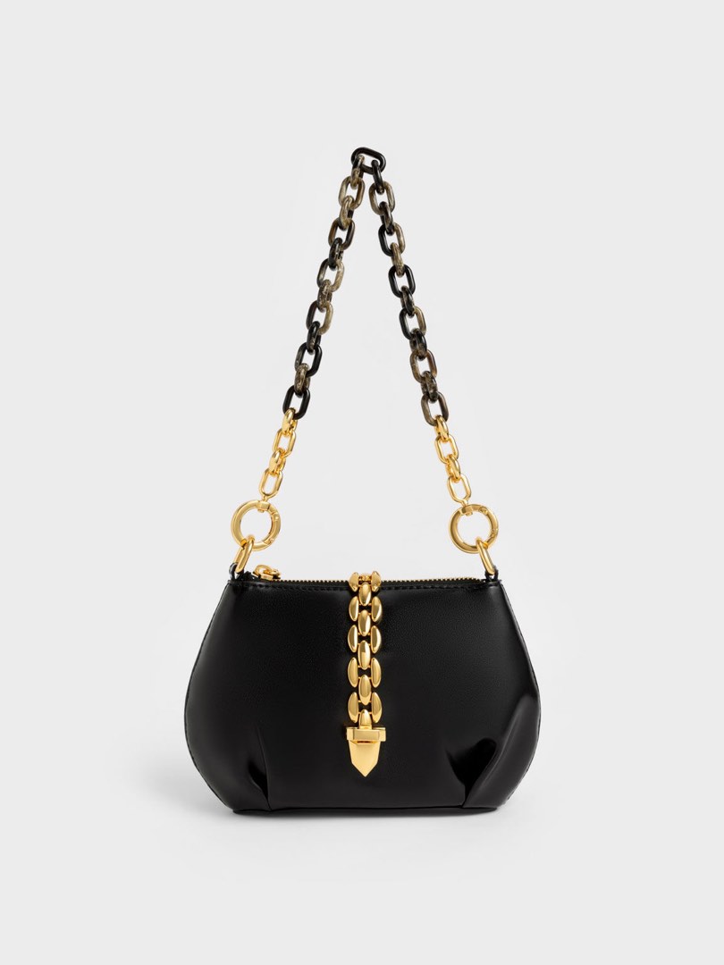Charles and Keith Isana Chain bag in Black, Women's Fashion, Bags ...