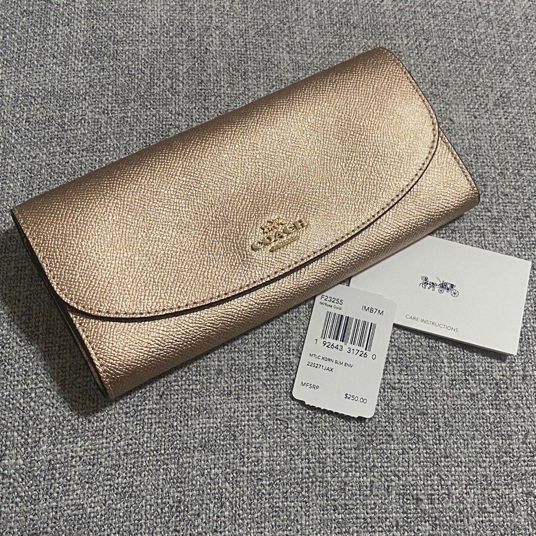 Coach Long Wallet rose gold