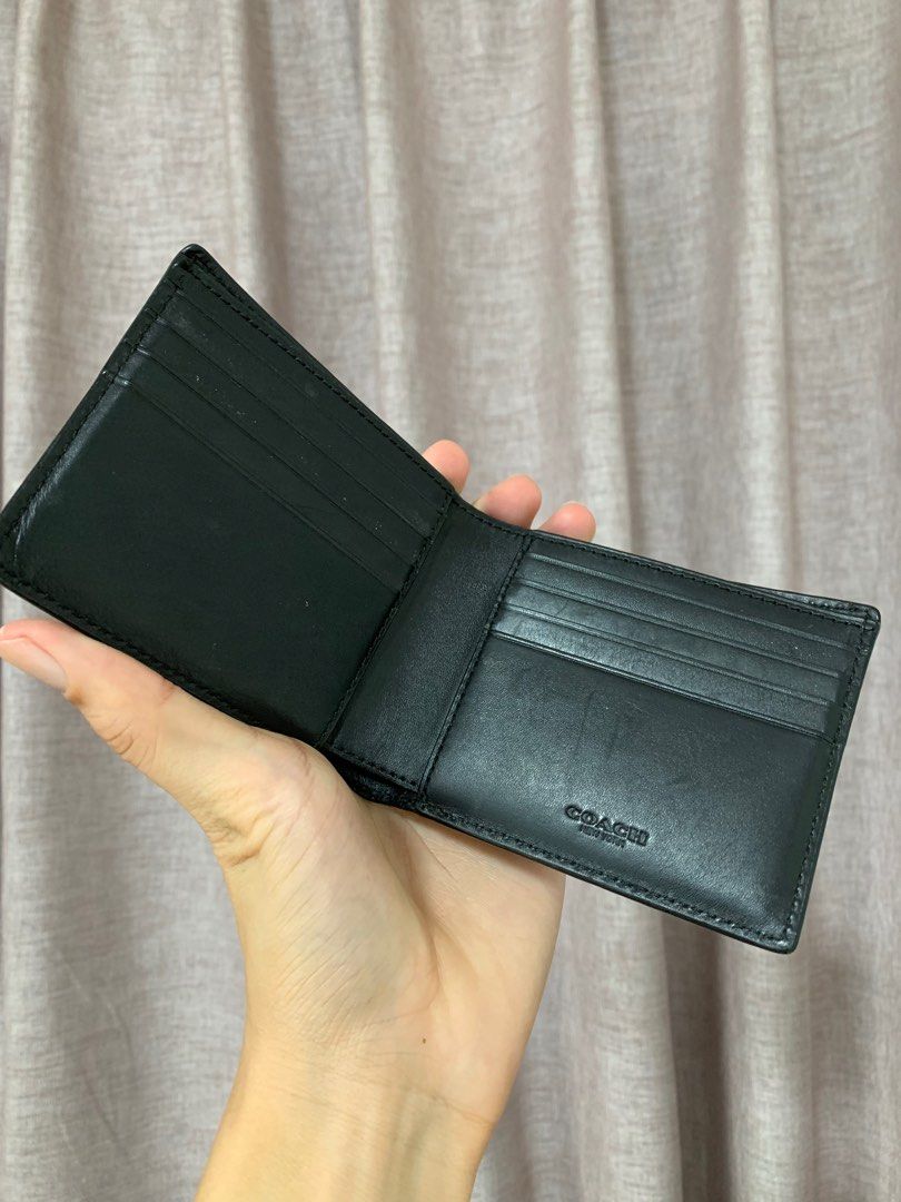 Slim billfold sales wallet coach
