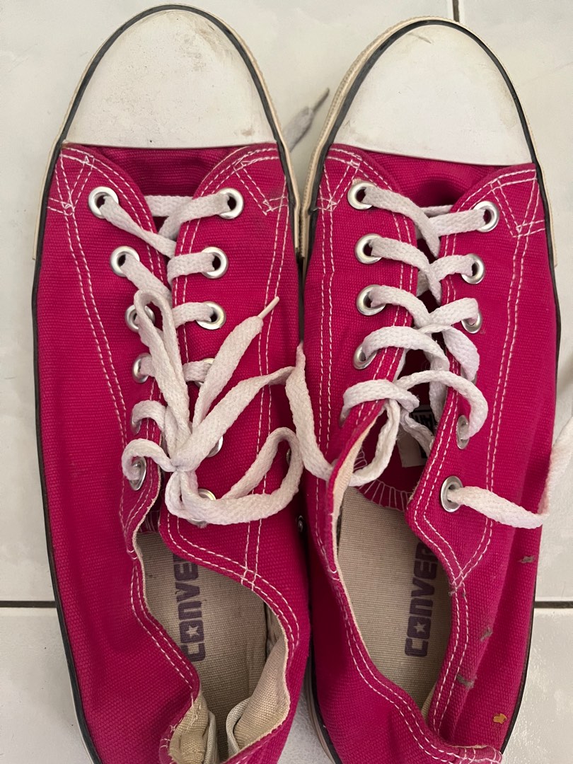 Red converse mens size 1 top