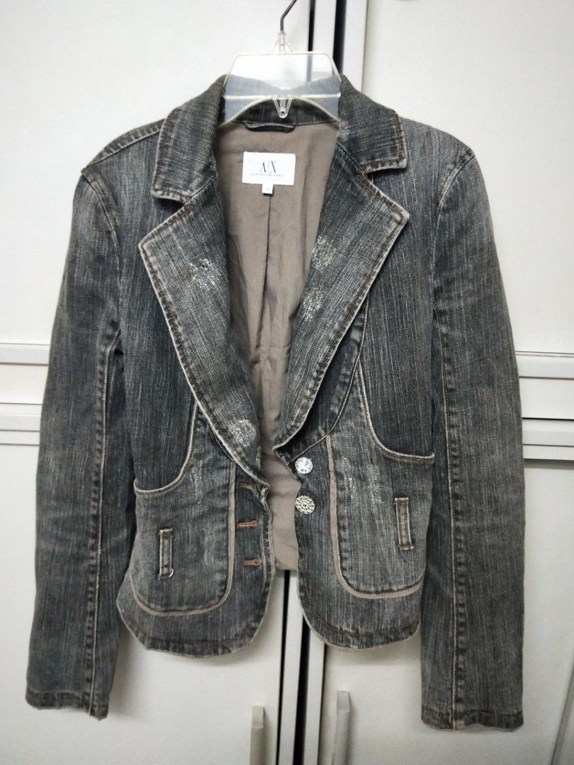 Dark grey jean jacket clearance
