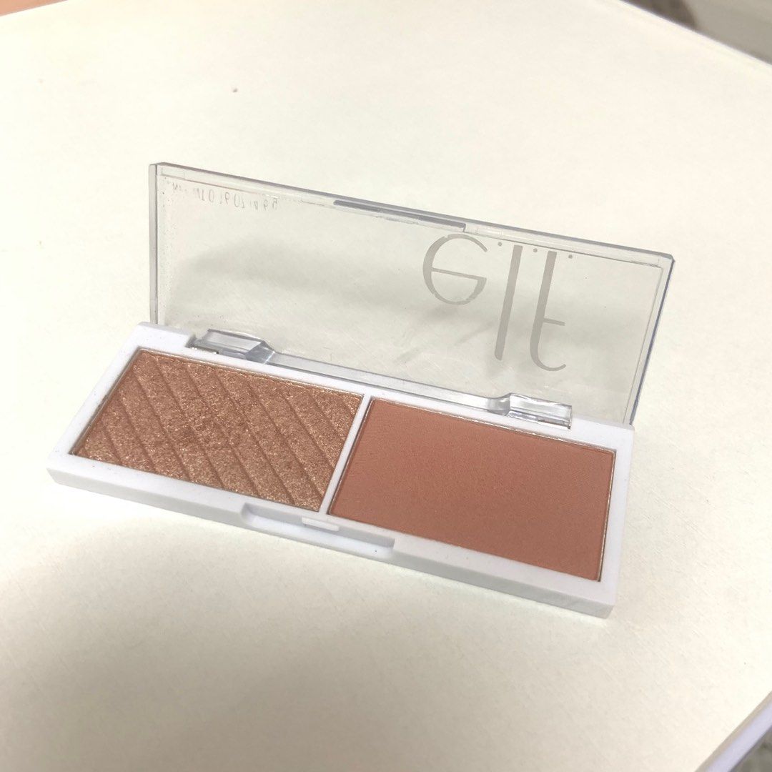 Elf cosmetics Bite Size Face Duo Blush & Highlighter in Lychee, Beauty