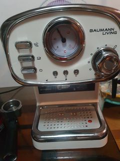 Espresso machine baumann living retro with milk frother