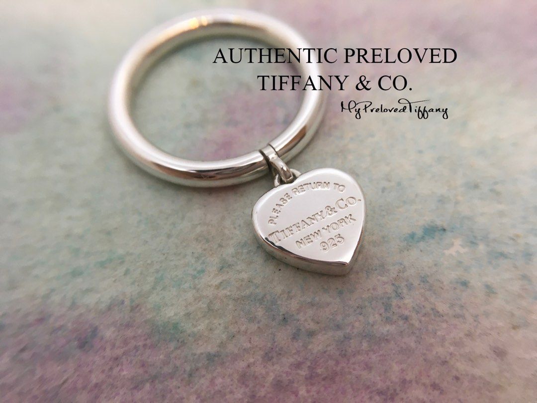 Tiffany and co heart tag ring top