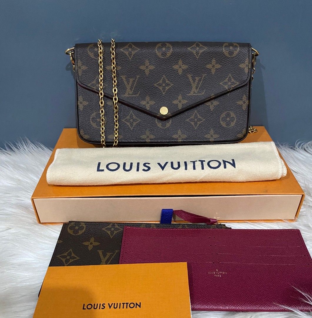 Louis Vuitton felice pochette, Barang Mewah, Tas & Dompet di Carousell