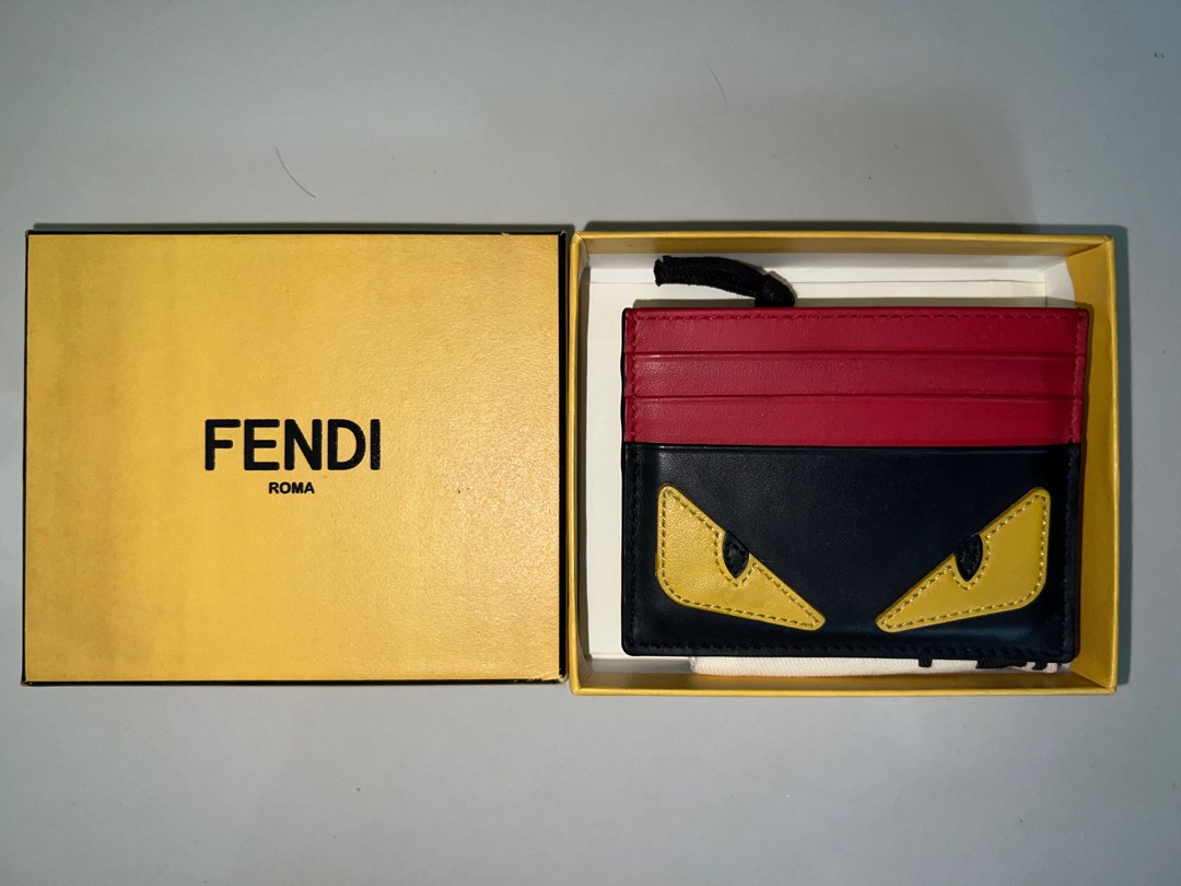 Fendi bag best sale bugs card holder