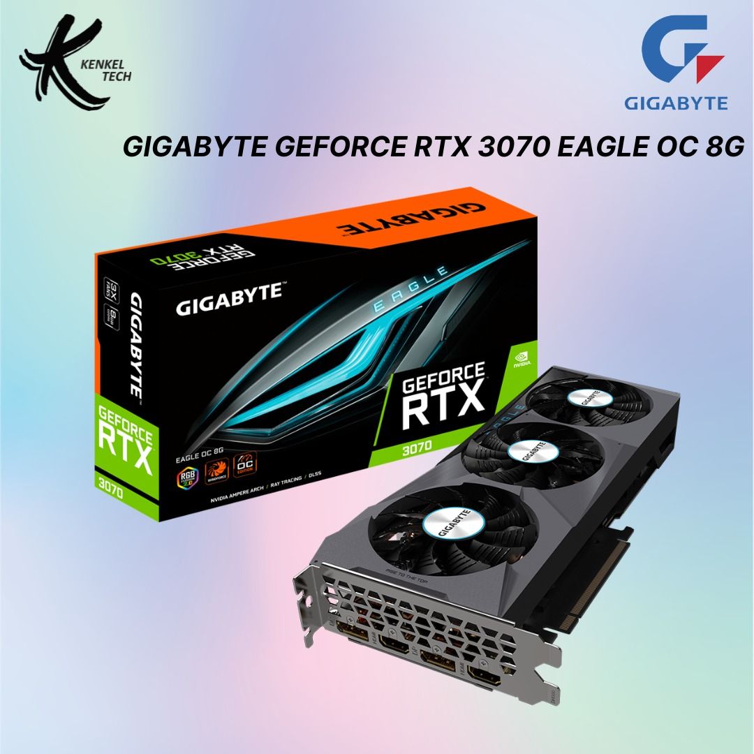 GIGABYTE GeForce RTX™ 3070 EAGLE OC 8G GRAPHIC CARD, Computers