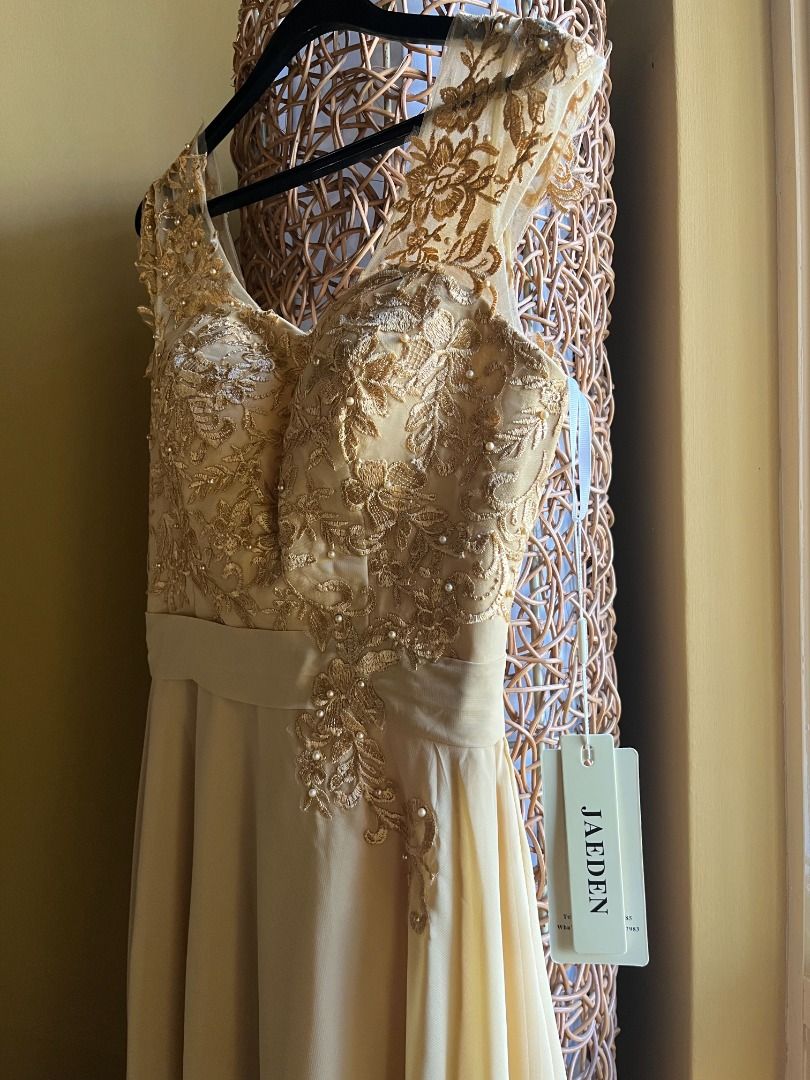 Gold cocktail clearance dress for wedding