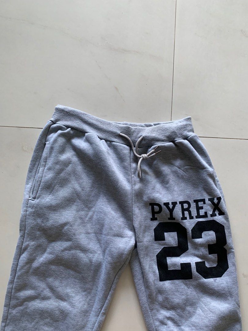 Grey Gray Pyrex Joggers Sweatpants Men s Fashion Bottoms