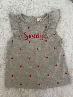 (24/36m) Grey Strawberry Sleeveless Top