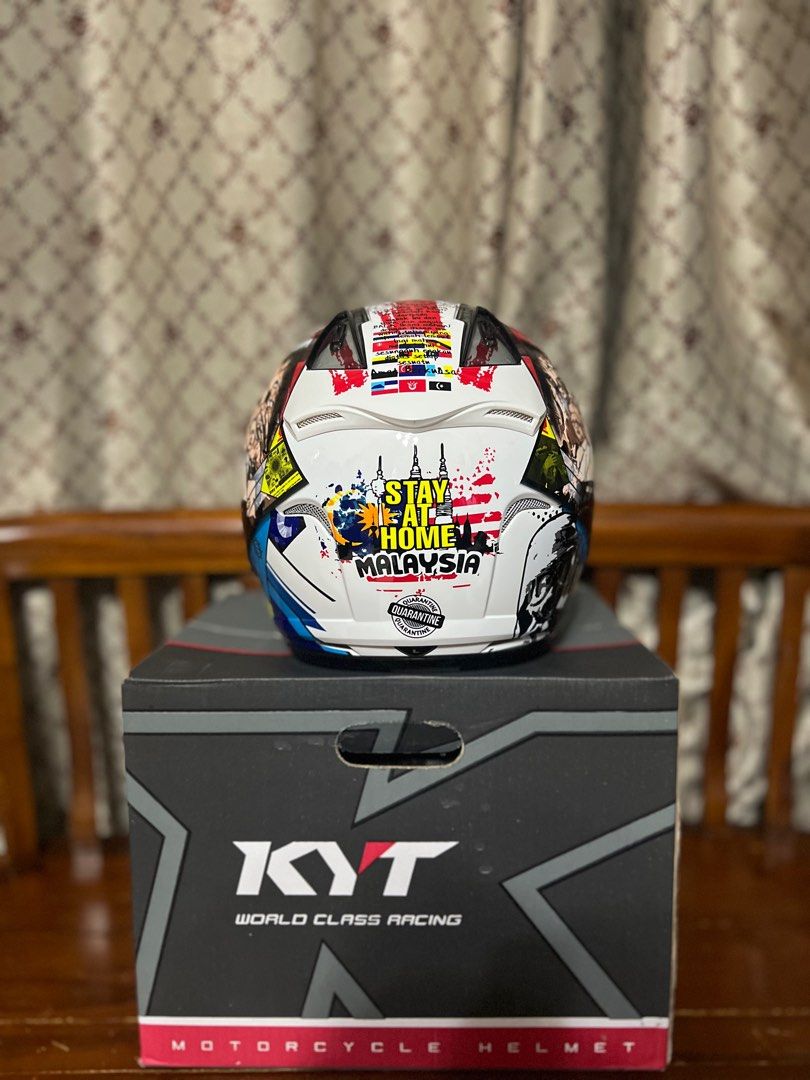 Helmet KYT hellcat Frontliner, Auto Accessories on Carousell