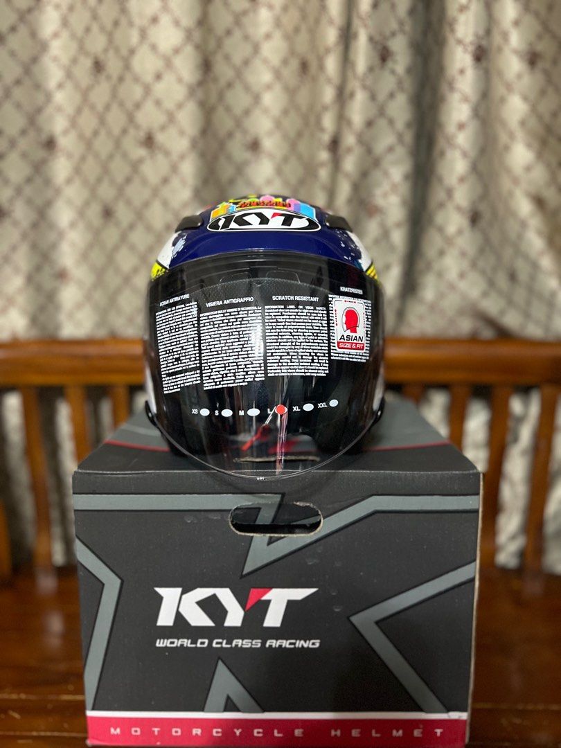 Helmet KYT hellcat Frontliner, Auto Accessories on Carousell