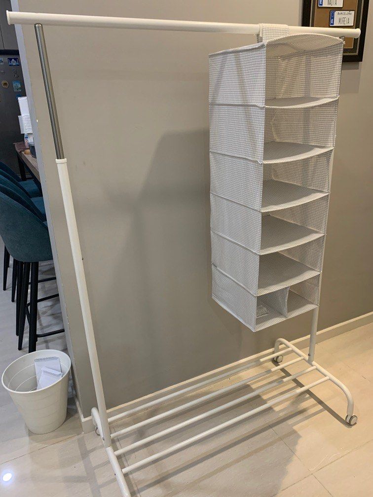 Ikea clothes rack organizers
