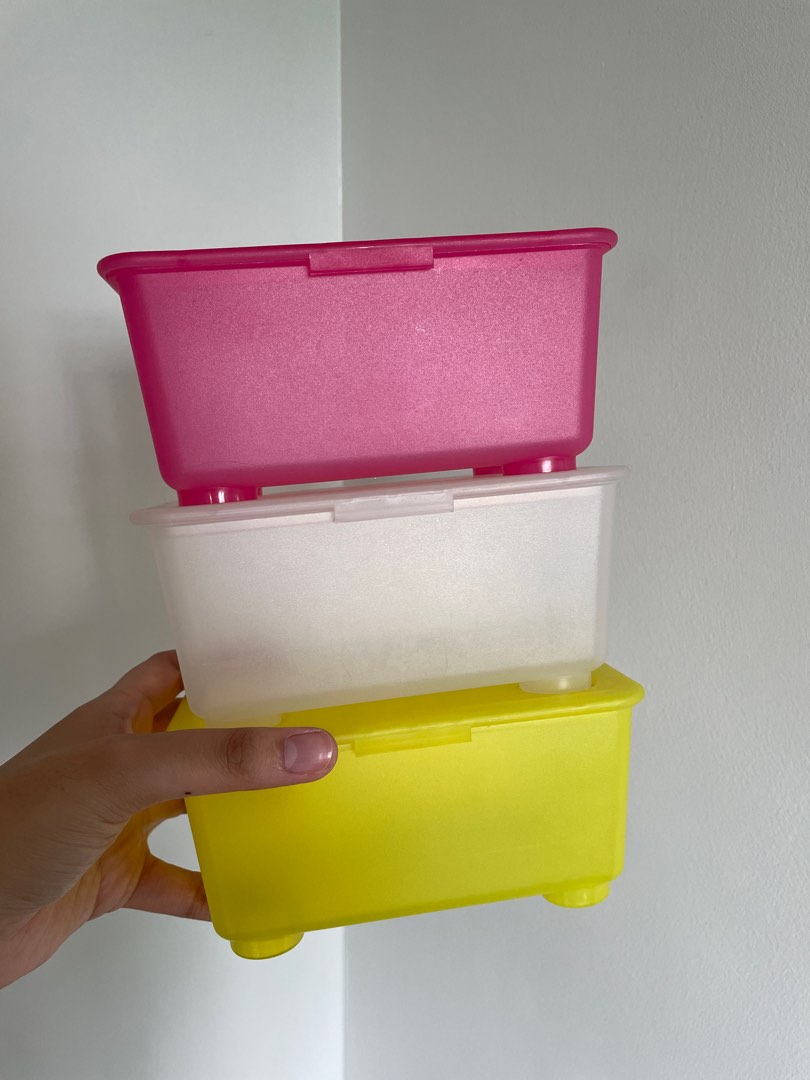 IKEA Glis plastic boxes, Furniture & Home Living, Home Improvement