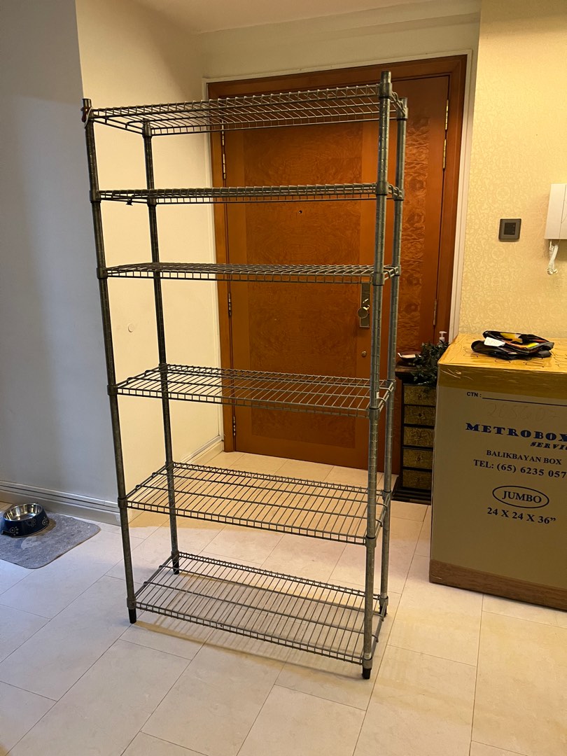 IKEA steel rack, Furniture & Home Living, Furniture, Shelves, & Racks on Carousell