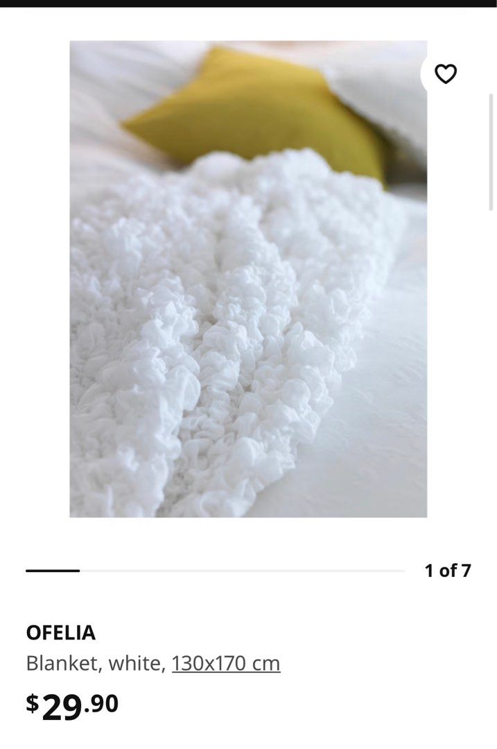 Ikea Throw Ofelia Furniture Home Living Bedding Towels on Carousell