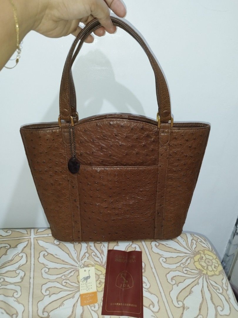 JRA genuine ostrich hand bag, Luxury, Bags & Wallets on Carousell