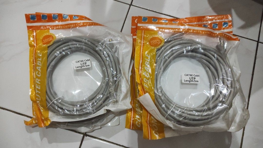 Kabel LAN panjang 5 meter, Elektronik, Bagian Komputer & Aksesoris di ...