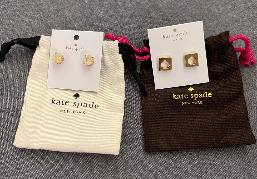 Kate Spade earrings 2pairs, Women's Fashion, Watches & Accessories, Other  Accessories on Carousell