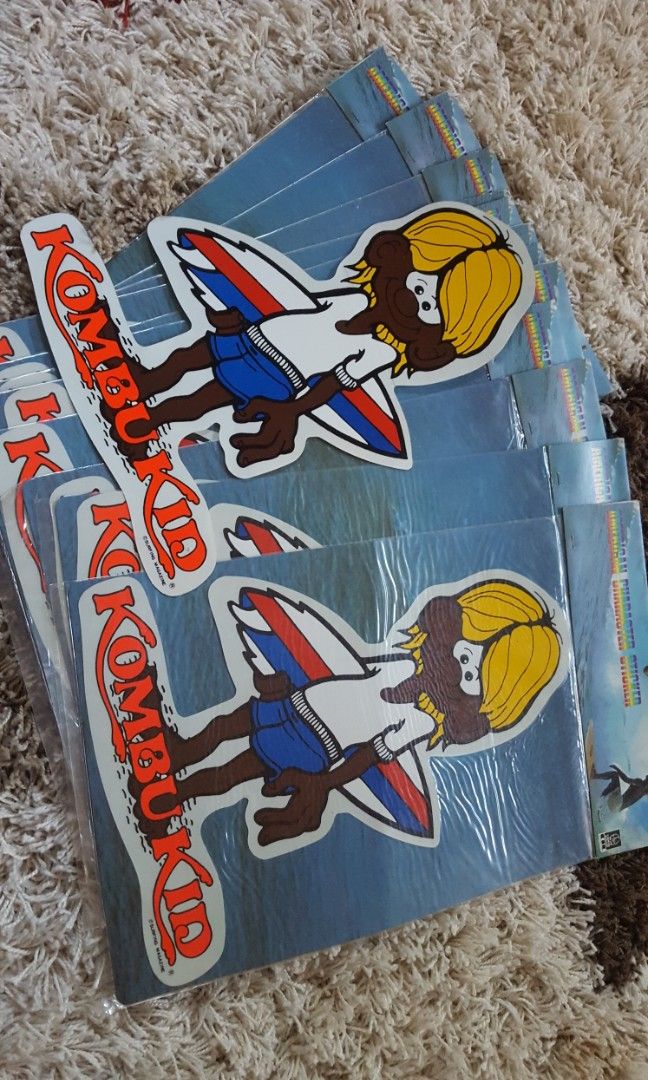 Kombu Kid Surf Sticker (Category: Water Sports) located in Binangonan. Submitted by stufflikedat (Listing ID 1209921490, Image 2). Description: KOMBU KID (Surfing Magazine) large vinyl sticker 13.5 x 9.5 inches new in plastic for 125 each (15pcs on stock) add for shipping.