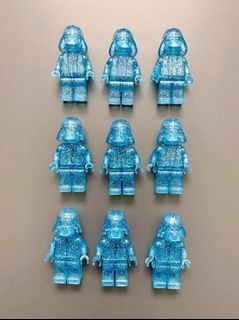 Lego Glitter Light Blue monochrome minifigure