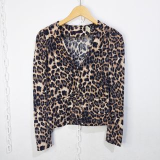 Leopard Cardigan crop vintage