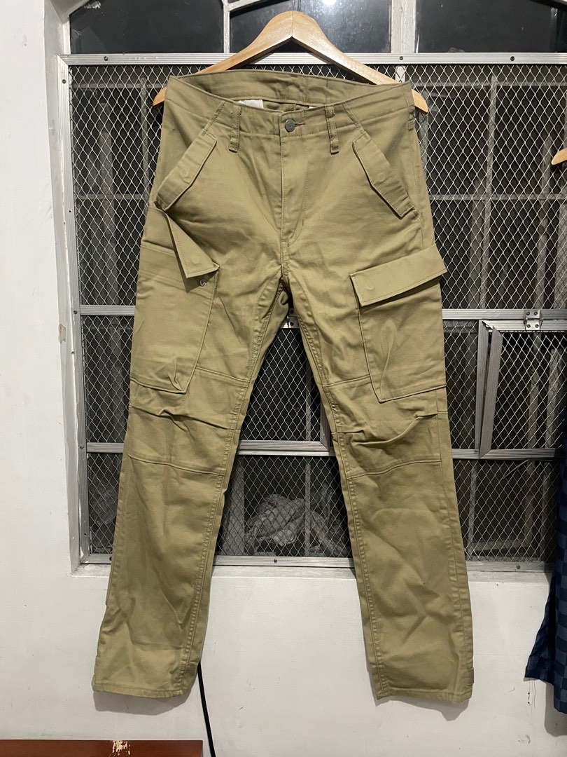 Levi® Plus Size Men Overalls Solid Color Multi-pocket Straight Cargo Pants  Trousers | Lazada